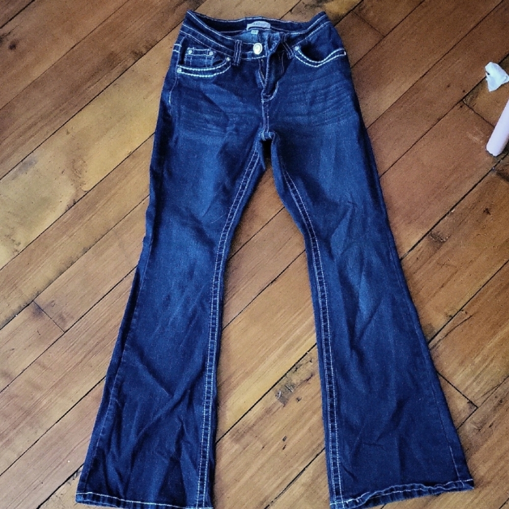 BAMBOO Dark Blue Flare Jeans